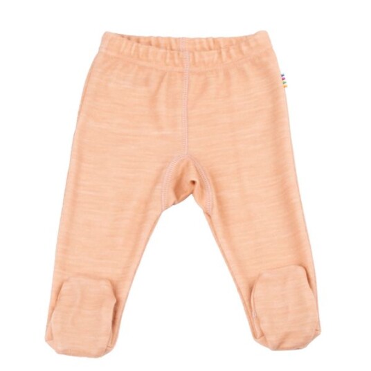 Joha Scarecrow ull/bambus ensfarget leggings med fot - korall