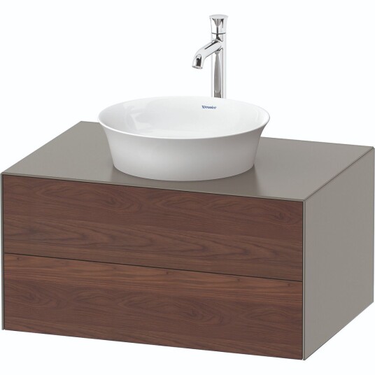Duravit White Tulip Servantskap 2 skuf. 80x55x40,8 cm Valnøtt/Stengrå Matt