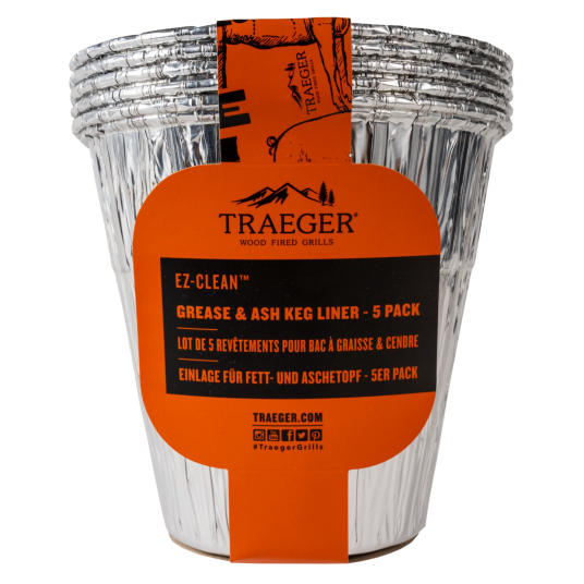 Trager Grease&Ash Keg liner 5 pack Aluminiumsbelegg for dryppbøtte