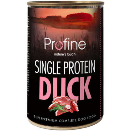 Dog Single Protein Duck 400 G X 6 Hund Våtfôr Profine