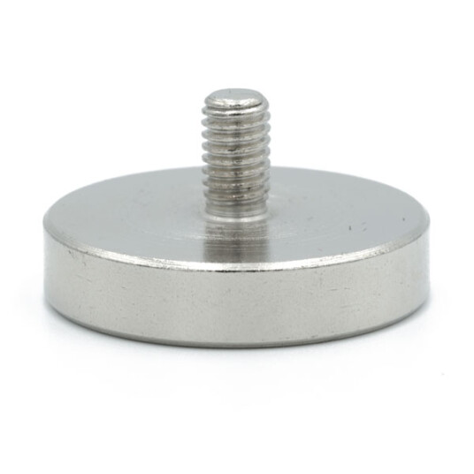 SuperMagneter Neodym Pot Magnet Ø 32 Mm   M6 Gjenge   Løftekraft 45kg