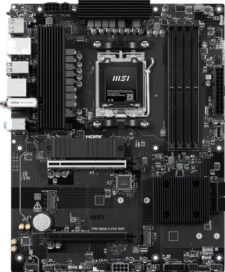 MSI PRO B850-S EVO Hovedkort med WiFi og AM5 sokkel MSI PRO B850-S EVO Hovedkort med WiFi og AM5 sokkel