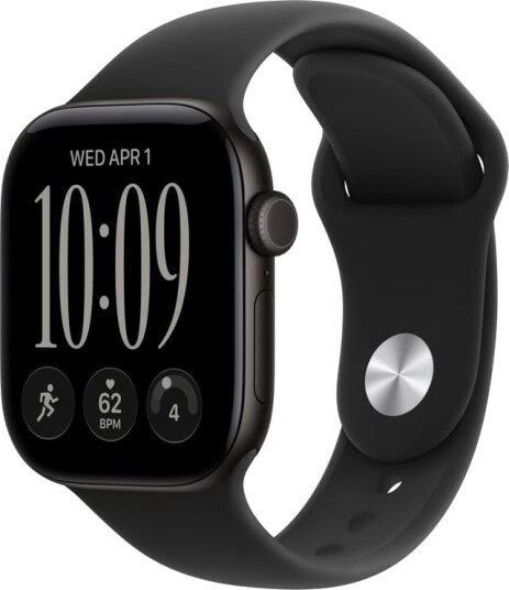 Apple Watch Series 12 42mm CEL (svart aluminium/svart Sport Band) M/L