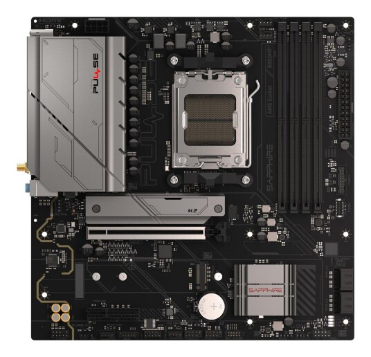 Sapphire Pulse B850M Hovedkort Micro-ATX med WiFi og AMD AM5 Socket Sapphire Pulse B850M Hovedkort Micro-ATX med WiFi og AMD AM5 Socket