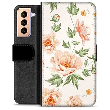 Samsung Galaxy S21+ 5G Premium Lommebok-deksel Floral
