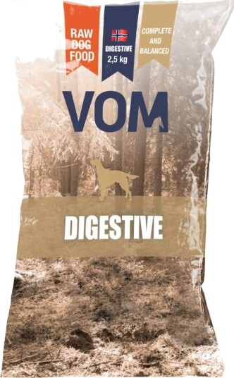 Vom Digestive Kjøttboller Fryst Råfôr Med Ris Og Betefiber 2.5 kg Vom Digestive Kjøttboller Fryst Råfôr Med Ris Og Betefiber 2.5 kg