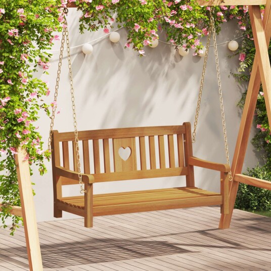 Hengekøye Benk Naturlig 110 x 56 x 58 cm Solid akasietre