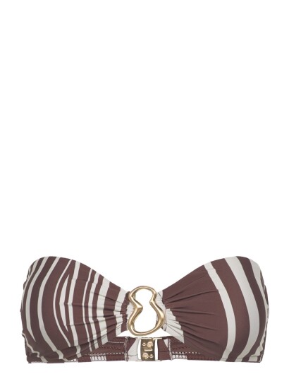 Seafolly Ring Front Bandeau   Brown   34
