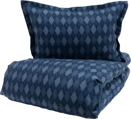 Borås Cotton Charlie sengesett 140x220/50x70 Blå Borås Cotton Charlie sengesett 140x220/50x70 Blå