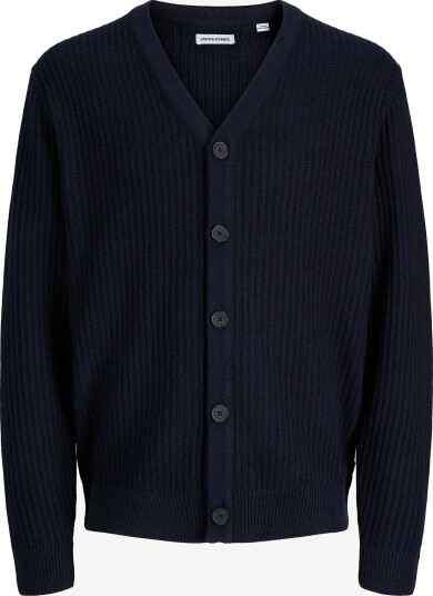 Jack & Jones Jjsage Knit V Neck Cardigan   NAVY BLAZER   S