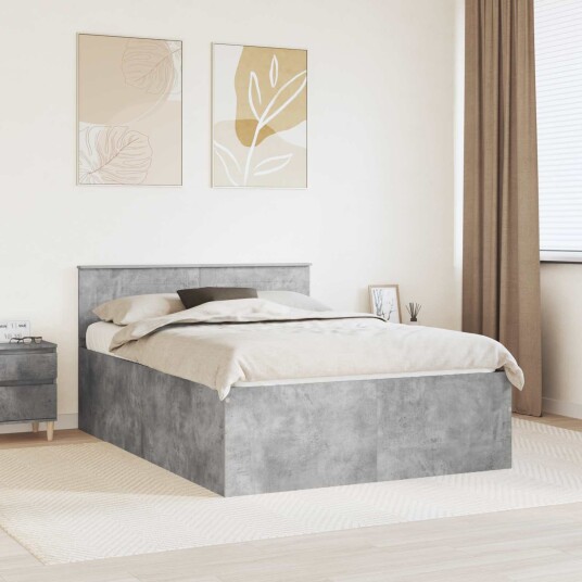 Sengestamme Betonggrå 150 x 200 cm Konstruert tre