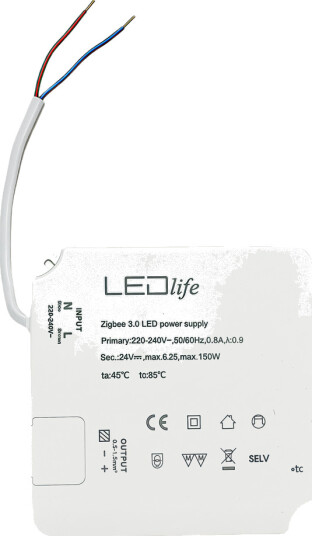 150W / 24V DC Zigbee strømforsyning   6.25A IP20 innendørs Hue kompatibel