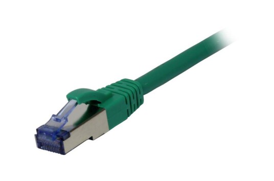 SYNERGY Patchkabel RJ45, CAT6A 500Mhz, 0.25m, grün, S-STP(S/FTP),AWG27, Synergy 21