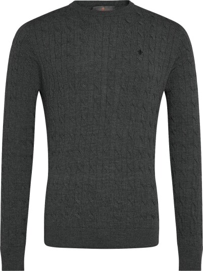 Morris Merino Cable Oneck GREY XS