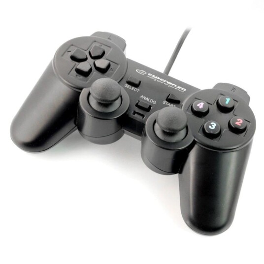 Gamepad Warrior kablet gamepad for PC vibrasjon USB