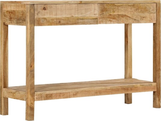  Konsollbord med 2 skuffer 110x35x75 cm heltre mango