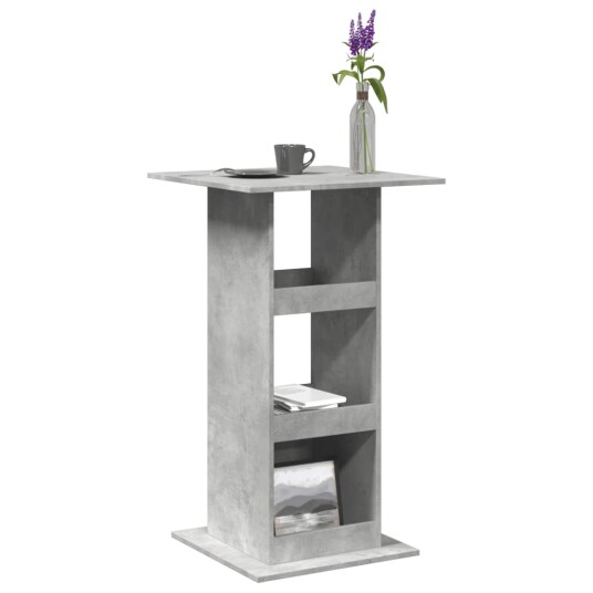  Barbord med oppbevaring betonggrå 60x60x102 cm konstruert tre 8721158386199