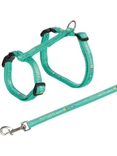 Trixie Cat harness with leash XXL Good Luck motif 3457 cm/13 mm 1.20 m - Assorted
