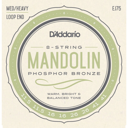 D'Addario EJ75 Mandolin sett Phosphor Bronze 0115041 Med/Heavy