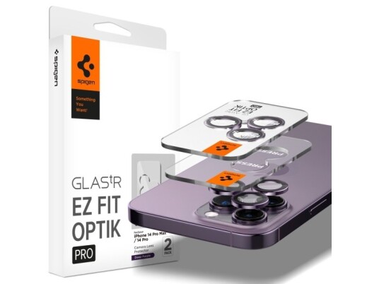 Spigen Agl05597, Linsebeskytter, Lilla, Herdet Glass, Apple, Iphone 14 Pro Max / Iphone 14 Pro, 17,3 Mm