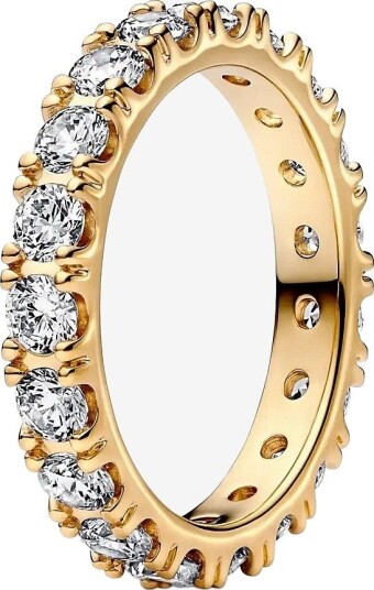 Pandora 14K Gold-Plated Ring With Clear - CLEAR - 44