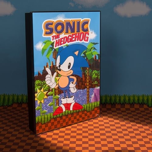 Fizz Creations Sonic the Hedgehog Plakatlampe A4 USB Lampe i Retro Gaming Stil