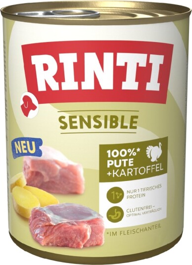 Rinti Våtfôr Sensible Og Potet Kalkun 24 X 800 G