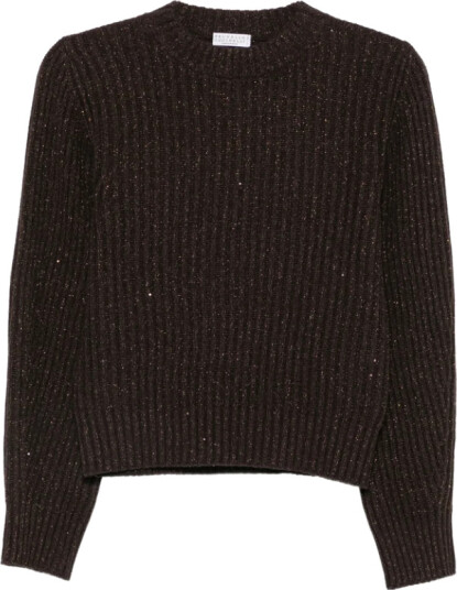 Brunello Cucinelli Dame Strikkevarer Brun M,