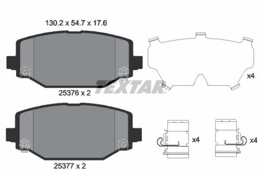 Bremseklosser TEXTAR 2537601 Bremseklosser TEXTAR 2537601