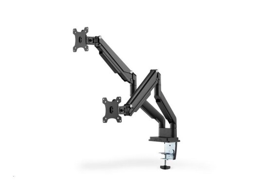 Digitus DA-90395 stativ - justerbare dobbeltarmer - for 2 LCD-skjermer - matt svart