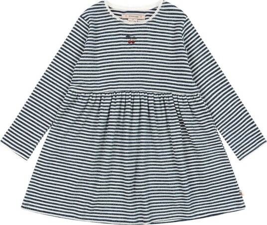 Konges Sløjd Kjole   Roli   Stripe Formørkelse m. Glitter   Konges Sløjd   7 8 år (122 128)   Kjole Hvit Marineblå