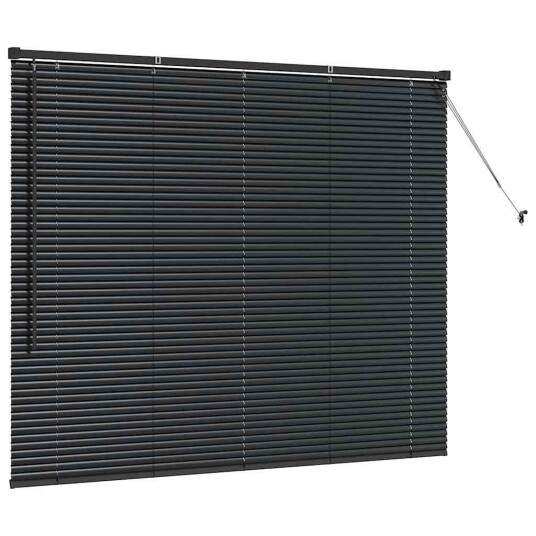 Vindu Persienne med gardiner Svart Aluminium Vindu Persienne med gardiner Svart Aluminium
