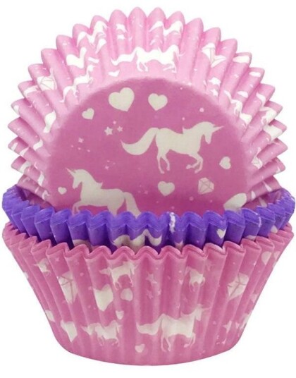 75 stk Cupcake / Muffinsformer   Enhjørning
