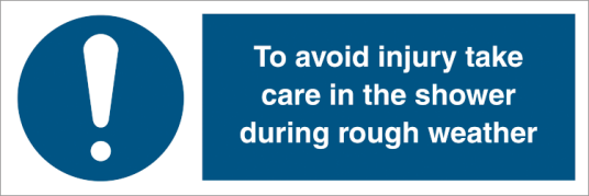 To avoid injury take care..