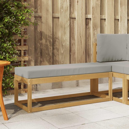 vidaXL Utendørs Krakk Benk Hvit 115 x 43 x 45 cm Solid akasietre