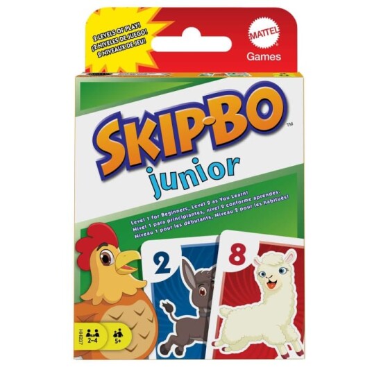 Mattel Skip-Bo Junior Kortspill for Barn - Perfekt for Familietid Mattel Skip-Bo Junior Kortspill for Barn - Perfekt for Familietid
