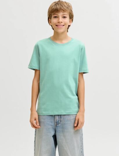 Jack & Jones Jjeorganic Basic Tee Ss O Neck Noos Jnr Green 140
