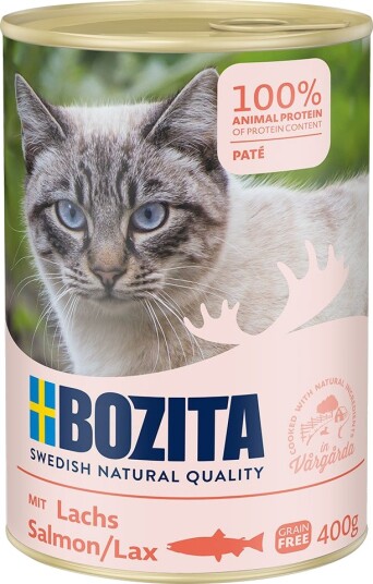 Bozita Våtfôr Laks Postei 6 X 400 G