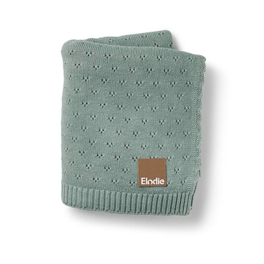 Elodie Pointelle-strikket Teppe 100x75 Pebble Green Elodie Pointelle-strikket Teppe 100x75 Pebble Green