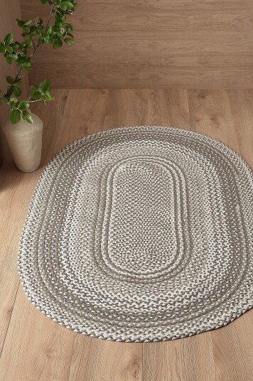Ellos Home Bomullsteppe Ollie Oval Beige