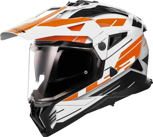 LS2 Adventurehjelm MX702 Pioneer II Namib Hvit-Oransje LS2 Adventurehjelm MX702 Pioneer II Namib Hvit-Oransje