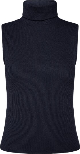 Gina Tricot Rib Polo Top   SKY CAPTAIN   L