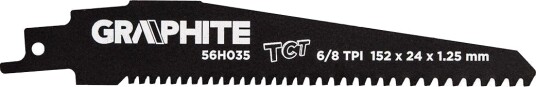 Graphite 56H00035 Bajonettsagblad - 152x24mm, 8/6 TPI