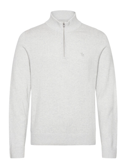 Abercrombie & Fitch Long Sleeve Icon Quarter Zip - Grey - XXL Abercrombie & Fitch Long Sleeve Icon Quarter Zip - Grey - XXL