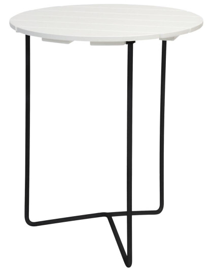 Grythyttan Stålmöbler Bord 6B Hvit Lakkert eik/svart 60 cm Hvit