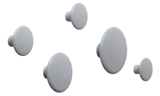 Muuto - Dots Wood Set Of 5 Grey Muuto - Dots Wood Set Of 5 Grey