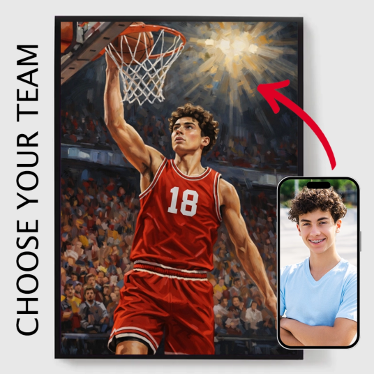 Namly Design Personalisert Plakat Basketball Oljemaleri AI Plakat POSTERCYBVOV