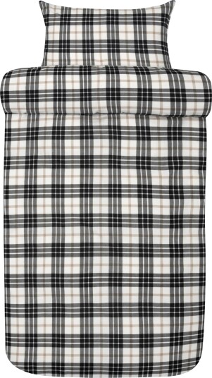 Høie Of Scandinavia Sengetøy av flanell 140x200 cm   100% bomullsflanell   Høie of Scandinavia   Lukas Dempet Sort