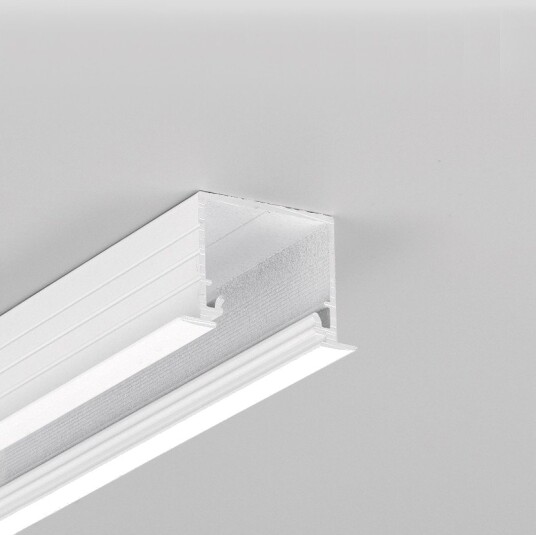 Topmet 2m aluprofil LINEA IN20 EE7F/U7 Hvit lakkert innfelt LED skinne Topmet 2m aluprofil LINEA IN20 EE7F/U7 Hvit lakkert innfelt LED skinne