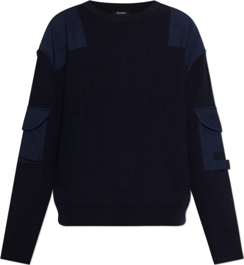 Balmain Herre Strikkevarer Blå 2XL, Balmain Herre Strikkevarer Blå 2XL,